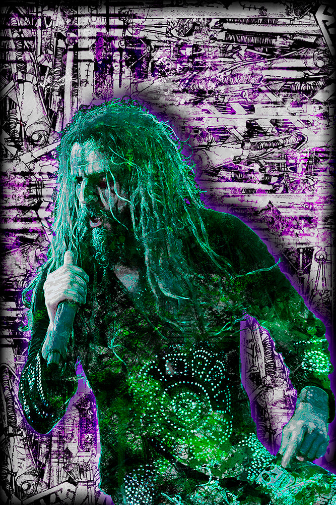 Poster Métal Rob Zombie - Affiche Murale En Fer 30x20 Cm, Décoration Bar, Café, Salon Style Rétro - 6