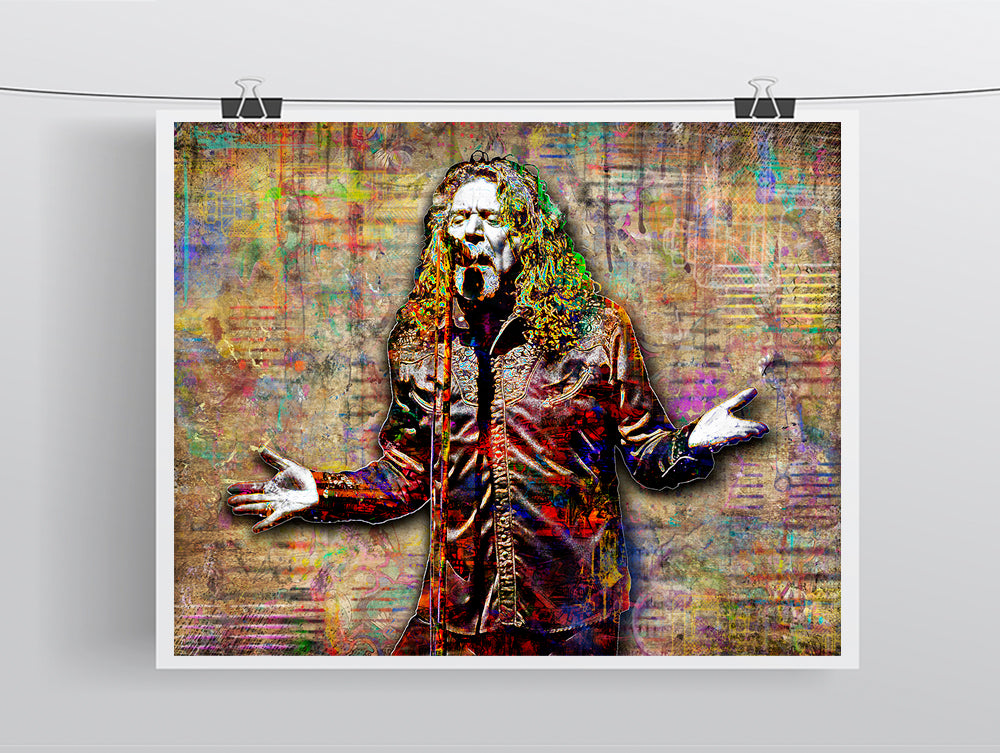 Robert Plant Poster, Robert Plant of Led Zeppelin Gift, Robert Plant 2 Fine Art