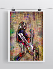 Robert Trujillo Poster, Metallica Portrait Gift, Metallica Colorful Layered Tribute Fine Art