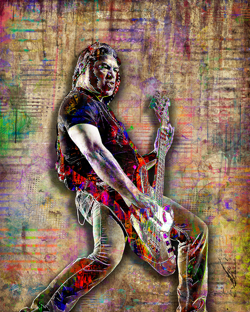 Robert Trujillo Poster, Metallica Portrait Gift, Metallica