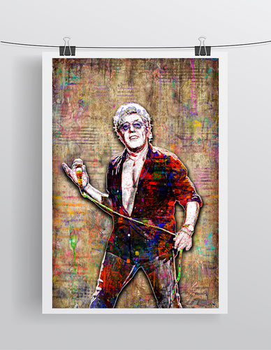 Roger Daltrey Poster, The Who Gift, Roger Daltrey of The Who Tribute Fine Art