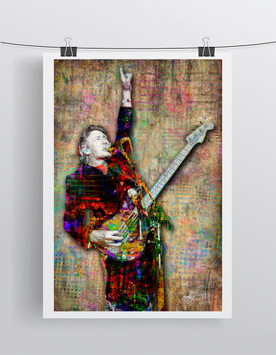 Pink Floyd Poster, Roger Waters of Pink Floyd Gift, Roger Waters Tribute Fine Art
