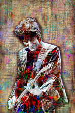 Ronnie Wood Poster, Rolling Stones Gift, Ron Wood Tribute Fine Art