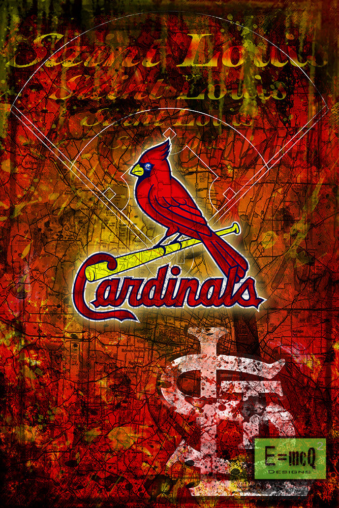 St. Louis Cardinals Poster, Saint Louis Cardinals Artwork Gift, Cardin ...