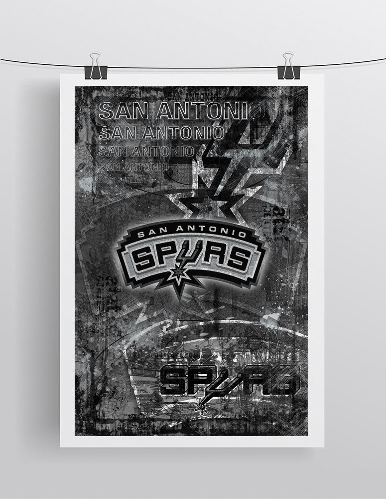 San Antonio Spurs Poster, San Antonio Spurs Print, Spurs Gift, San Antonio Spurs Poster