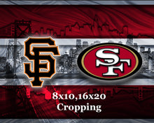 San Francisco Sports Teams Poster, San Francisco Sports Print, San Francisco Giants, San Francisco 49ers