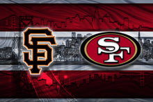 San Francisco Sports Teams Poster, San Francisco Sports Print, San Francisco Giants, San Francisco 49ers
