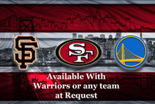San Francisco Sports Teams Poster, San Francisco Sports Print, San Francisco Giants, San Francisco 49ers
