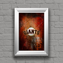 San Fransisco Giants Poster, San Fransisco Giants Artwork Gift, Giants Layered Man Cave Art