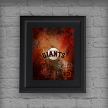 San Fransisco Giants Poster, San Fransisco Giants Artwork Gift, Giants Layered Man Cave Art