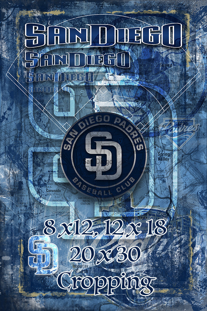 San Diego Padres Poster, San Diego Padres Artwork Gift, Padres