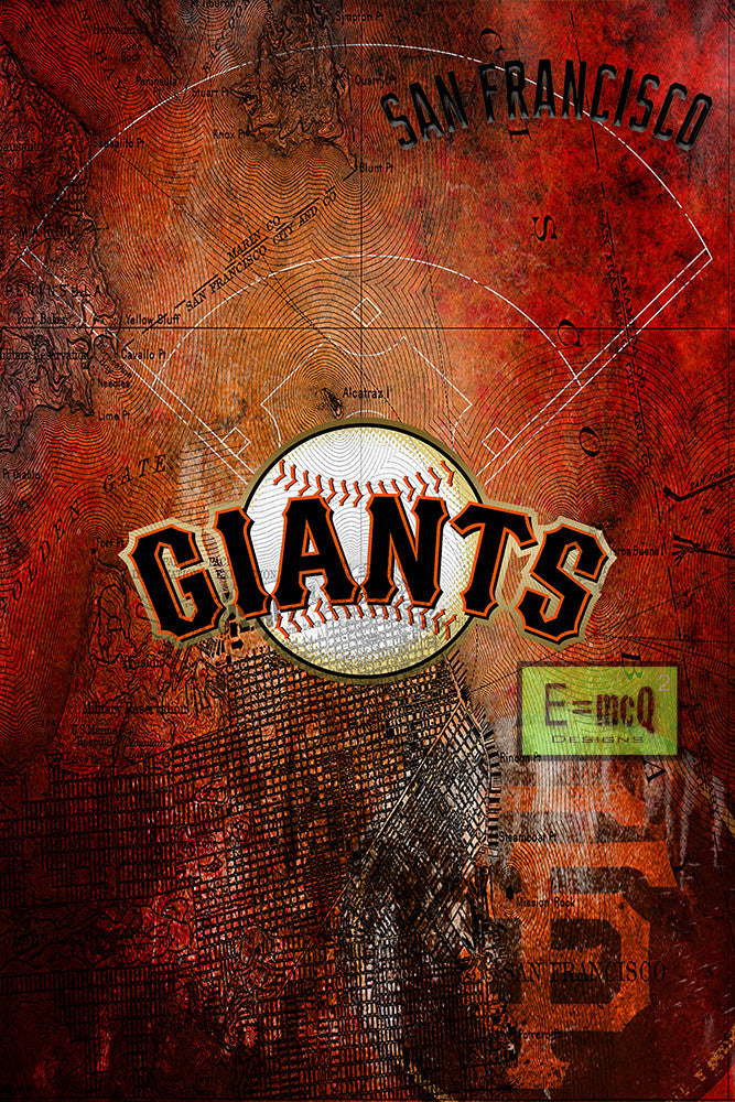San Fransisco Giants Poster, San Fransisco Giants Artwork Gift, Giants –  McQDesign