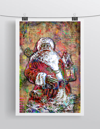 Santa Claus Christmas 2021 Special Edition Poster, Santa Fine Art
