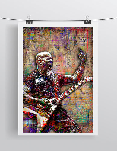 Scott Ian Anthrax Poster, Anthrax Tribute Fine Art