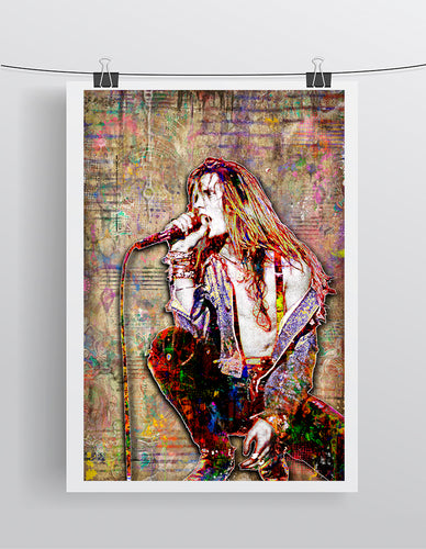 Sebastian Bach of SKID ROW Poster, Sebastian Bach Tribute Fine Art