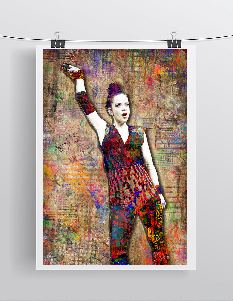 Shirley Manson of Garbage Poster, Shirley Manson Tribute Fine Art