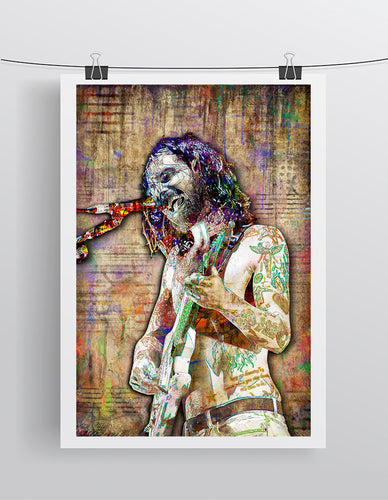 Simon Neil of Biffy Clyro Poster, Biffy Clyro Tribute Fine Art