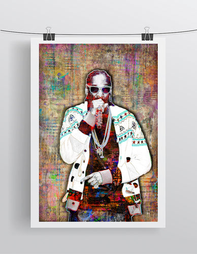 Snoop Dogg Poster, Snoop Dogg Pop Portrait Gift, Snoop Tribute Fine Pop Art