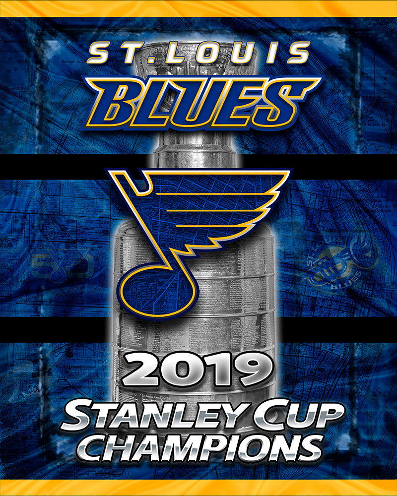 ST. LOUIS BLUES FULL SEASON TICKET CARD 2019-20 STANLEY CUP BANNER RAISING