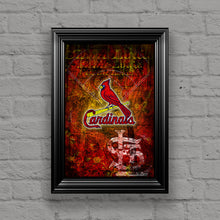 St. Louis Cardinals Poster, Saint Louis Cardinals Artwork Gift, Cardinals Layered Man Cave Art