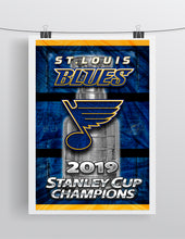 St. Louis Blues 2019 Stanley Cup Championship NHL Hockey Poster, Blues Hockey Print