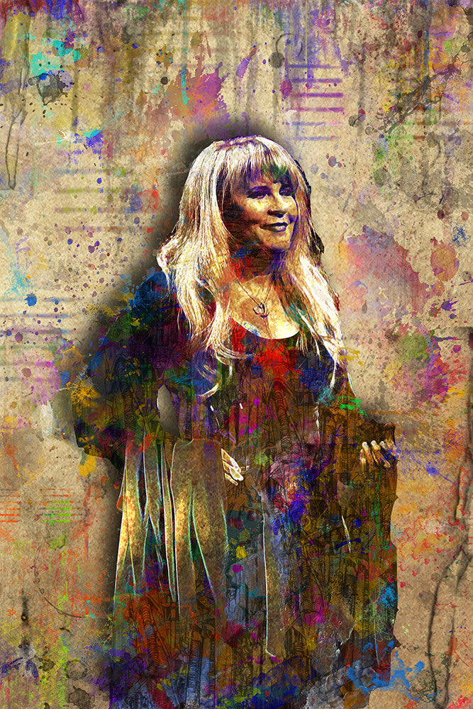 EYEZER Stevie Nicks Young Art Musikposter Leinwand Poster Wandkunst Dekor Druck Bild Gemälde Für Wohnzimmer Schlafzimmer Dekoration Ungerahmt 30 X 45 Cm