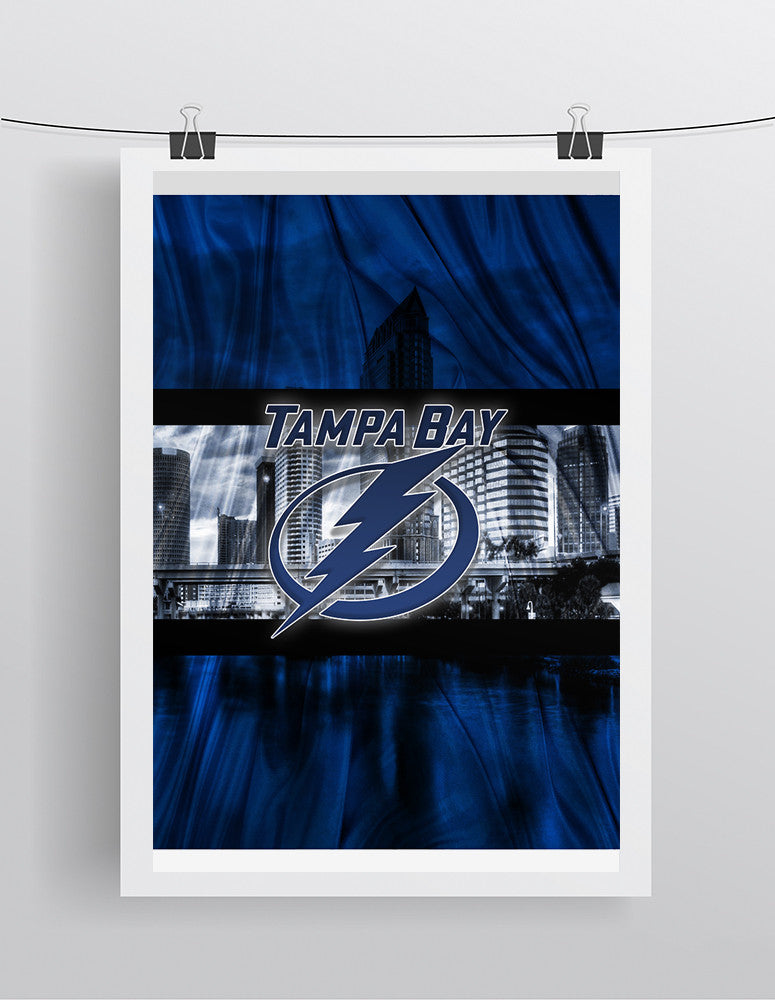 Tampa Bay Lightning Poster, Tampa Bay Lightning Print, Tampa Bay Light –  McQDesign