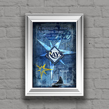 Tampa Bay Rays Poster, Tampa Bay Rays Artwork Gift, Rays Layered Man Cave Art