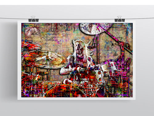 Taylor Hawkins Foo Fighters Poster, Taylor Hawkins Pop Art , Taylor Horizontal Tribute Fine Art