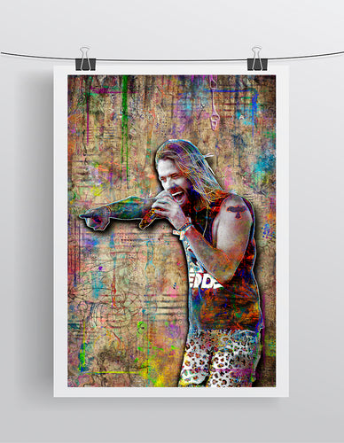 Taylor Hawkins Foo Fighters Poster, Taylor Hawkins Pop Art , Taylor Singing Tribute Fine Art