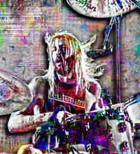 Taylor Hawkins Foo Fighters Poster, Taylor Hawkins Pop Art , Taylor Grey Background Tribute Fine Art