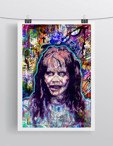 The Exorcist Pop Art Poster, Regan of The Exorcist Halloween Horror Fine Art