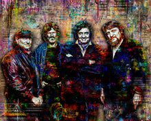 The Highwaymen Pop Poster, Johnny Cash, Willie Nelson, Waylon Jennings, Kris Kristofferson Tribute Fine Art Poster