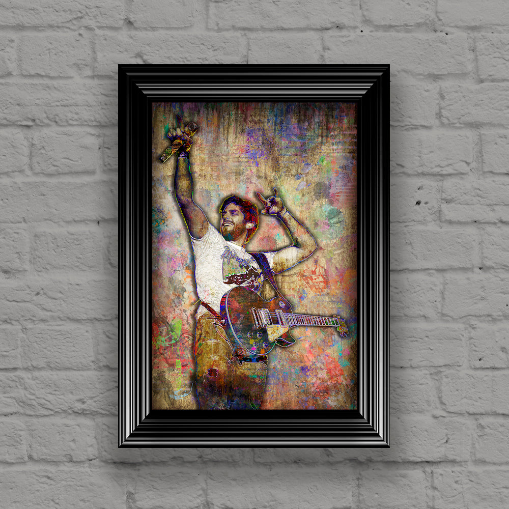 Thomas Rhett Poster, Thomas Rhett Portrait Gift, Thomas Rhett Colorful ...