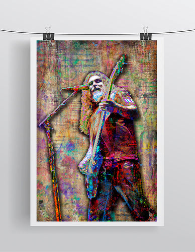 Slayer Poster, Tom Araya of Slayer Portrait Gift, Slayer Tribute Fine Art