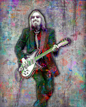 Tom Petty Pop Art Memorial 1950-2017 Poster, Tom Petty Portrait Tribute Fine Art