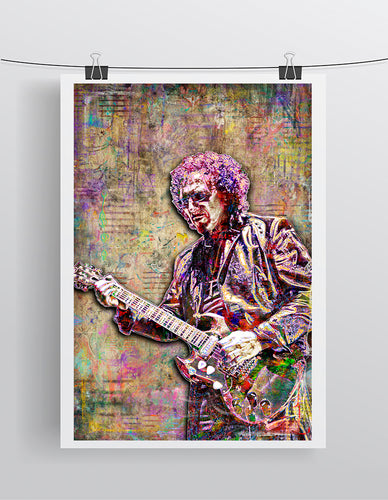 Tony Iommi Poster, Black Sabbath Tribute Fine Art