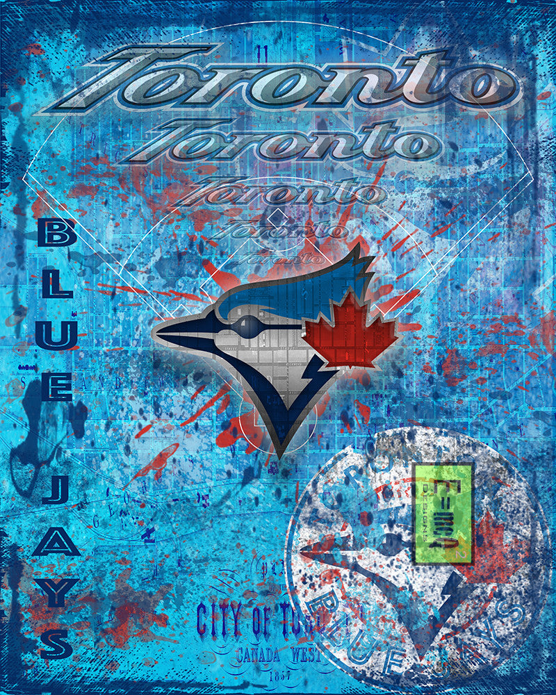 Toronto Blue Jays Poster, Toronto Blue Jays Artwork Gift, Blue Jays La –  McQDesign