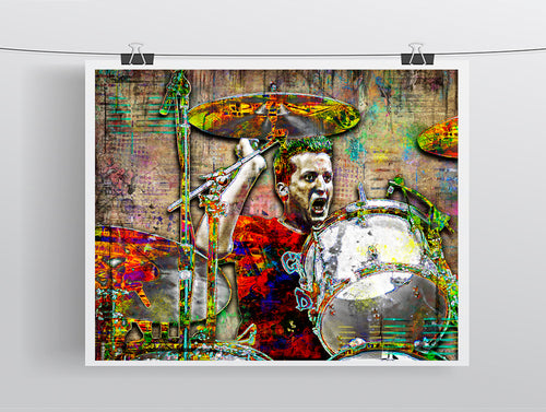 Tré Cool of Green Day Poster, Green Day Pop Art Gift, Green Day Fine Pop Art
