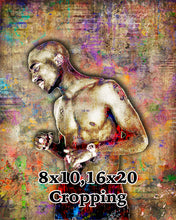 Tupac Poster, Tupac Close Up Portrait Gift, Tupac Memorial 2 Colorful Layered Tribute Fine Pop Art