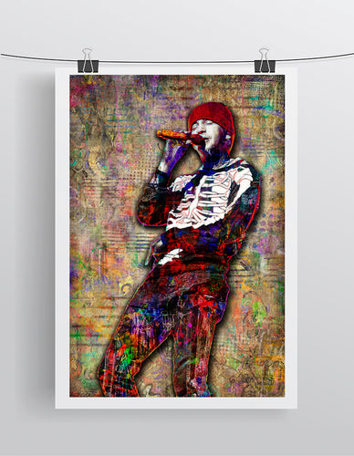 Twenty One Pilots Poster, Tyler Joseph of 21 Pilots Gift, Rock Tribute Fine Art