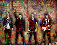 U2 Poster, U2 Portrait Gift, Bono, Edge, Adam and Larry Colorful Layered Tribute Fine Art