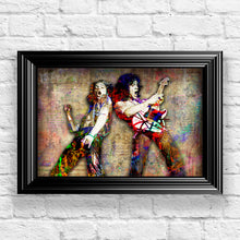 Van Halen Poster, David Lee Roth and Eddie Gift, Van Halen Tribute Fine Art