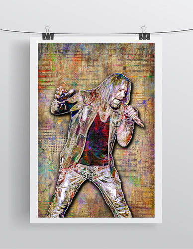 Vince Neil Poster, Motley Crue Gift, Vince Neil of Motley Crue Tribute Fine Art
