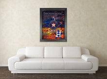 Houston Astros Poster, Houston Astros Artwork Gift, Astros Layered Man Cave Art