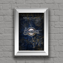Milwaukee Brewers Poster, Milwaukee Brewers Artwork Gift, Brewers Layered Man Cave Art