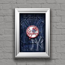 New York Yankees Poster, New York Yankees Artwork Gift, Yankees Layered Man Cave Art