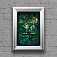 Notre Dame Poster, Notre Dame Fighting Irish Print, ND gift, Notre Dame Man Cave Picture