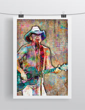 Kenny Chesney Poster, Kenny Chesney Portrait Gift, Kenny Chesney Colorful Layered Tribute Fine Art