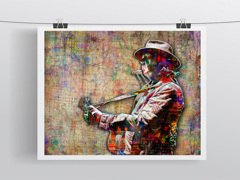 Neil Young Poster, Neil Young Gift, Neil Young Tribute Fine Art